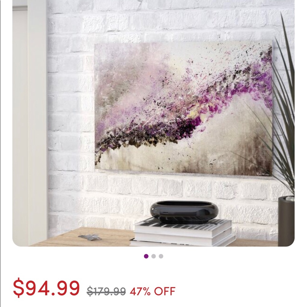 Purple Abstract Canvas Art